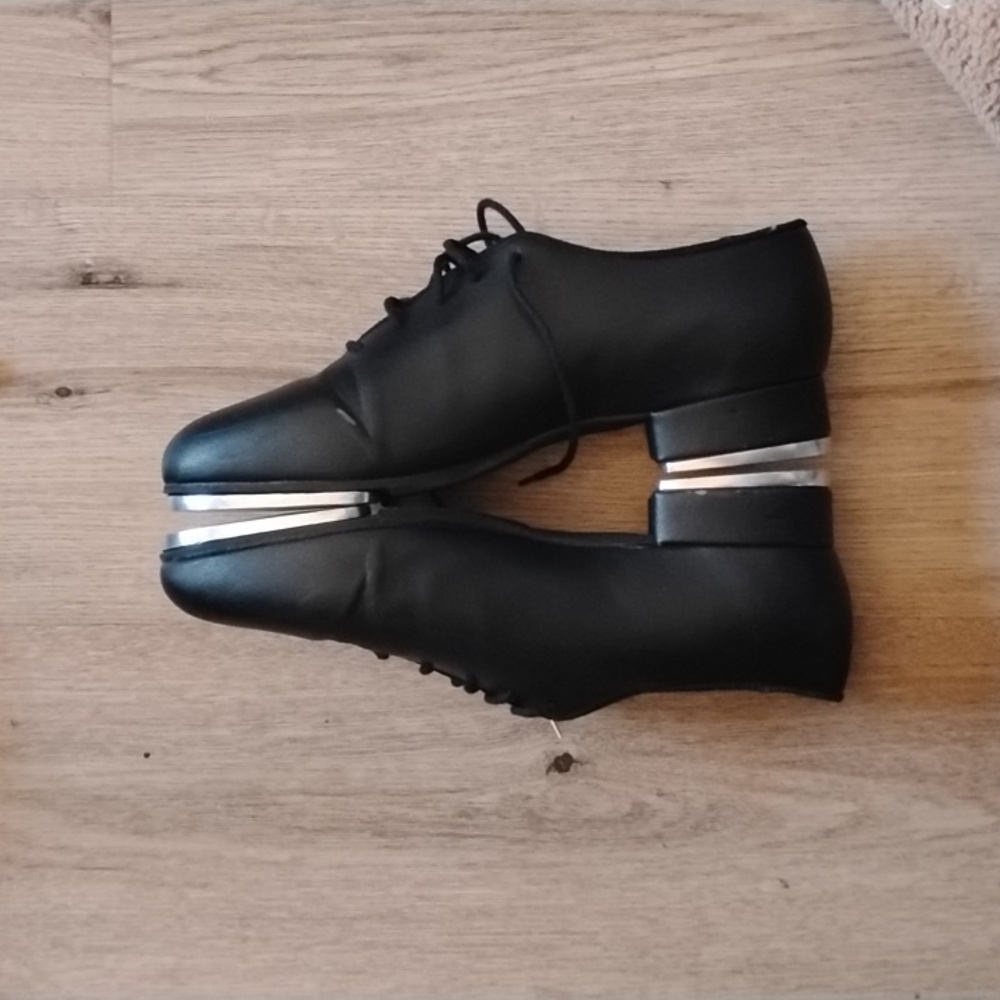 Tap dance shoes, Leo, Size 9 1/2 medium, Black - Picture 2 of 5
